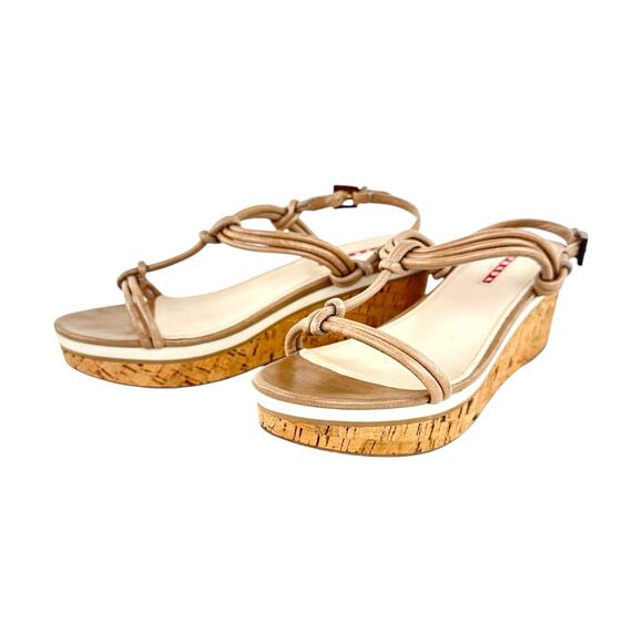 Prada Sport Wedge Sandals - Picture 1 of 8
